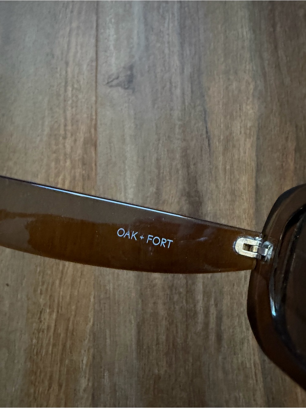 Oak + Fort Brown Tortoise Rectangle Sunglasses Y2K Vintage Inspired Minimalist - Picture 8 of 9